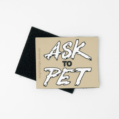 ask to pet dog patch 