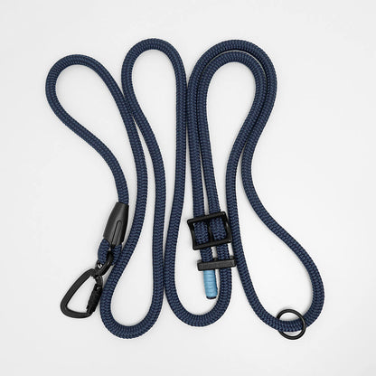 hands-free dog leash - rope dog leash with whipping detail - waist dog leash on white background