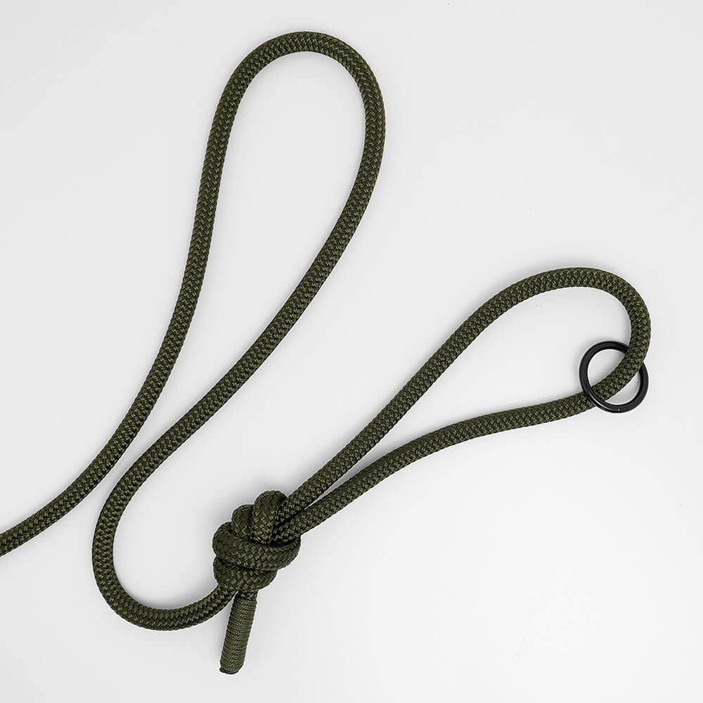 army green long dog lead for dogs 