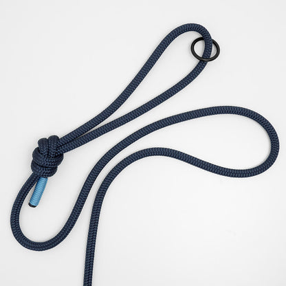 swivel slip lead for dogs - rope dog lead in navy blue